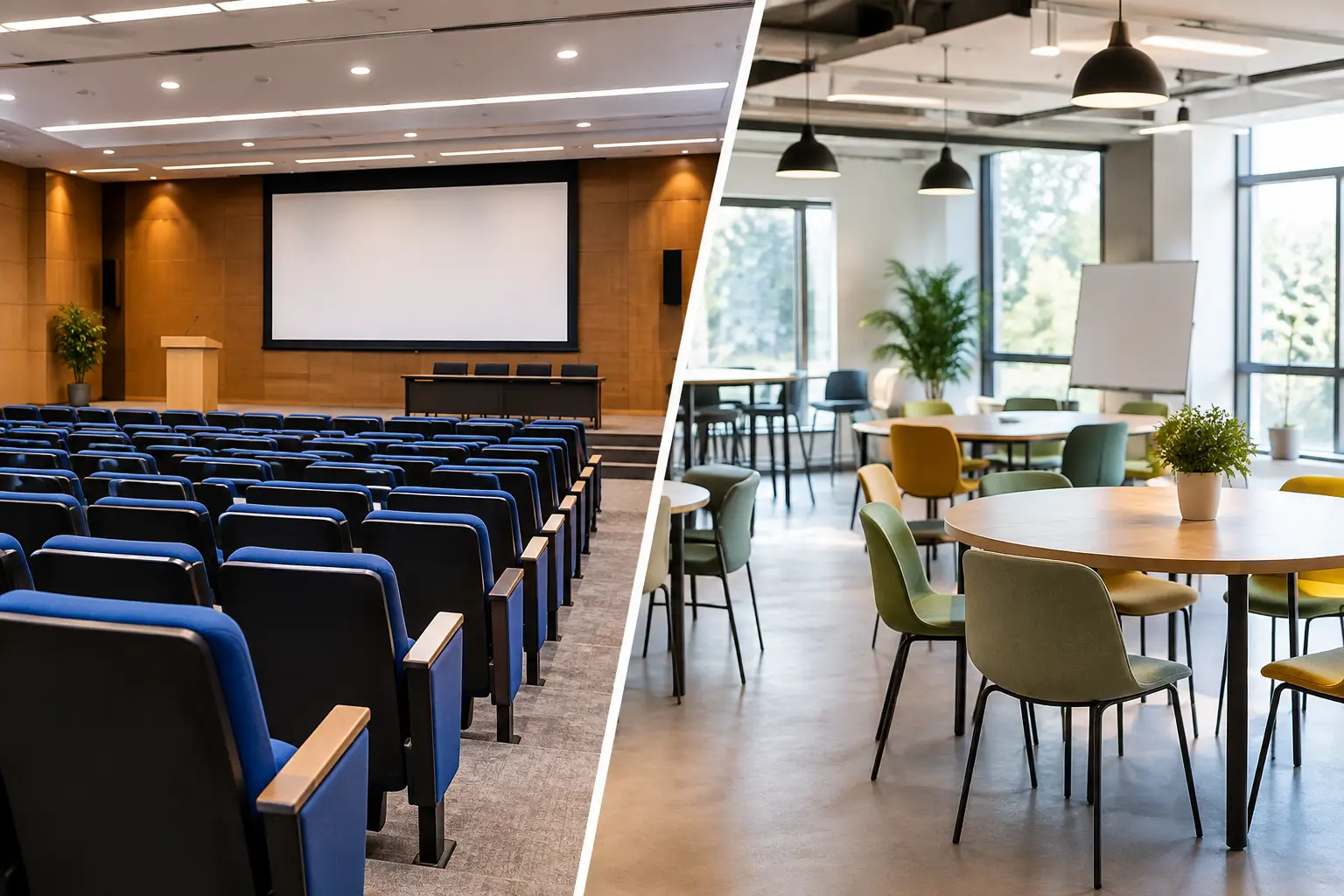 Auditório ou espaço flexível: qual escolher?