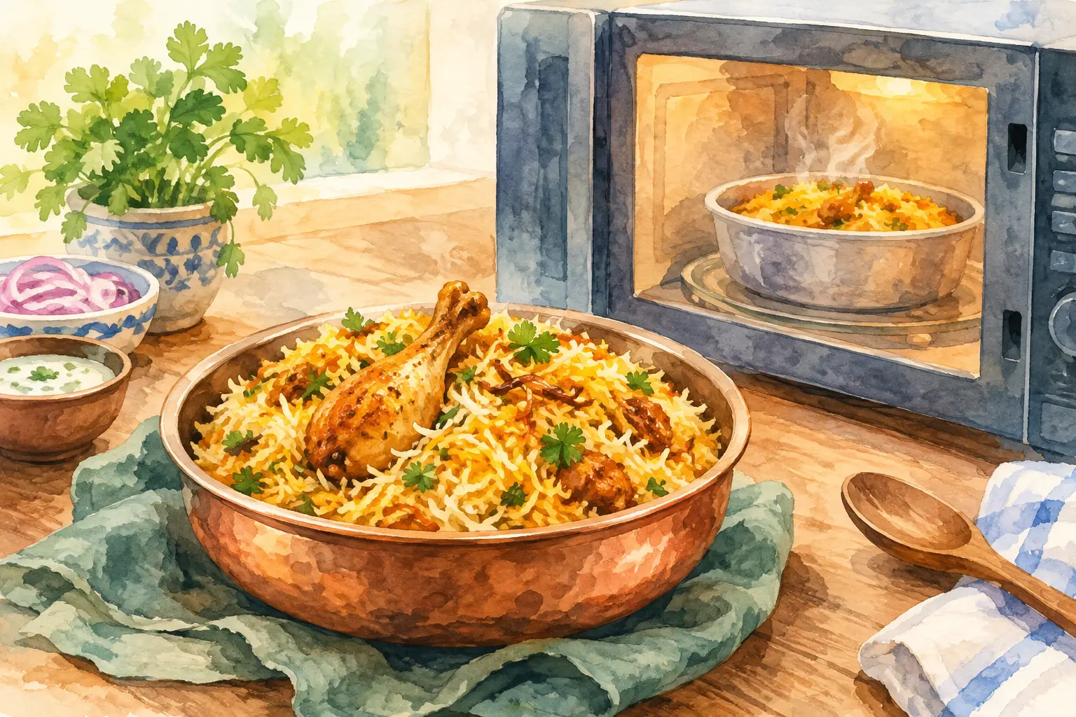 How to Reheat Briyani Safely Without Dry Rice