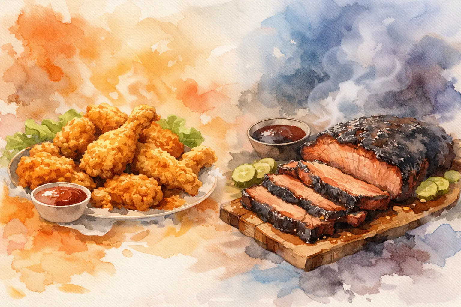 Fried Chicken vs Smoked Brisket for Big Appetites