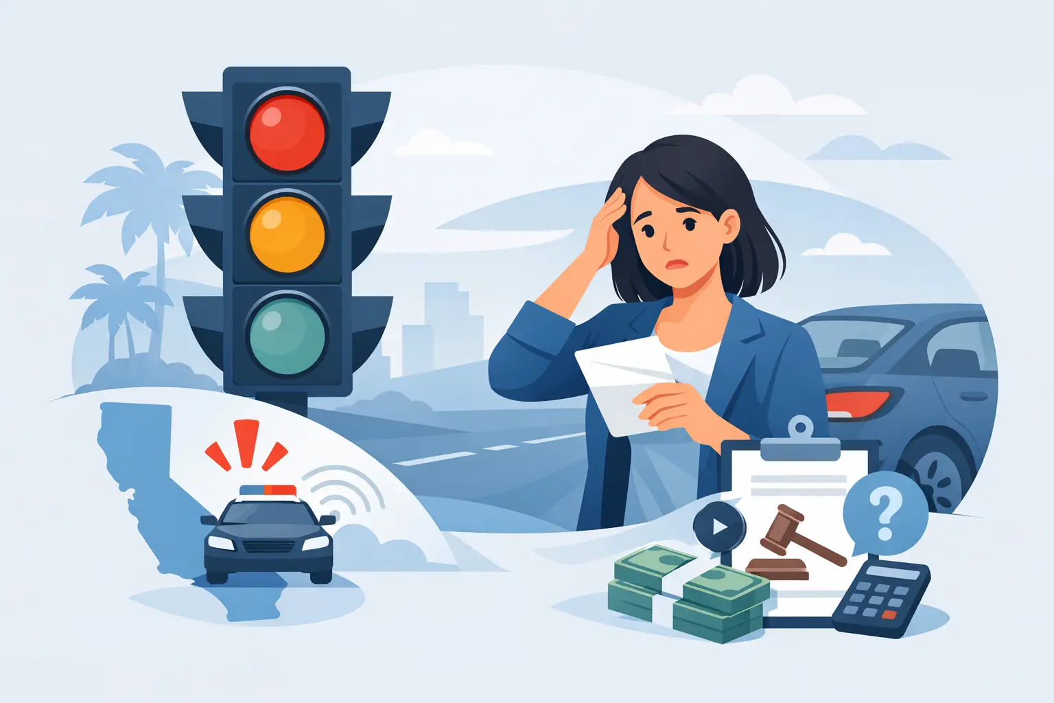 What to Do After a California Red Light Ticket