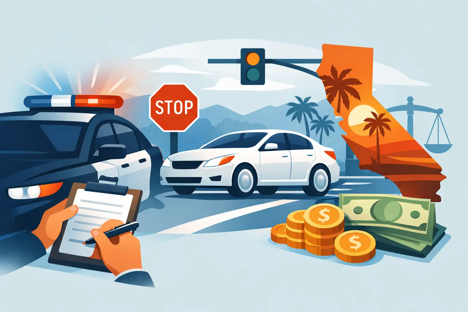 How Much Is a Rolling Stop Ticket in California?