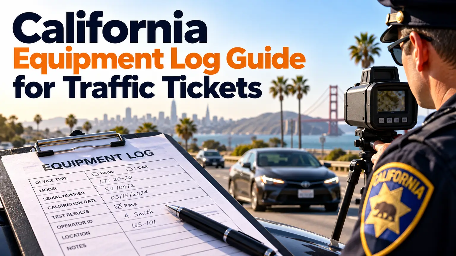 California Equipment Log Guide for Traffic Tickets