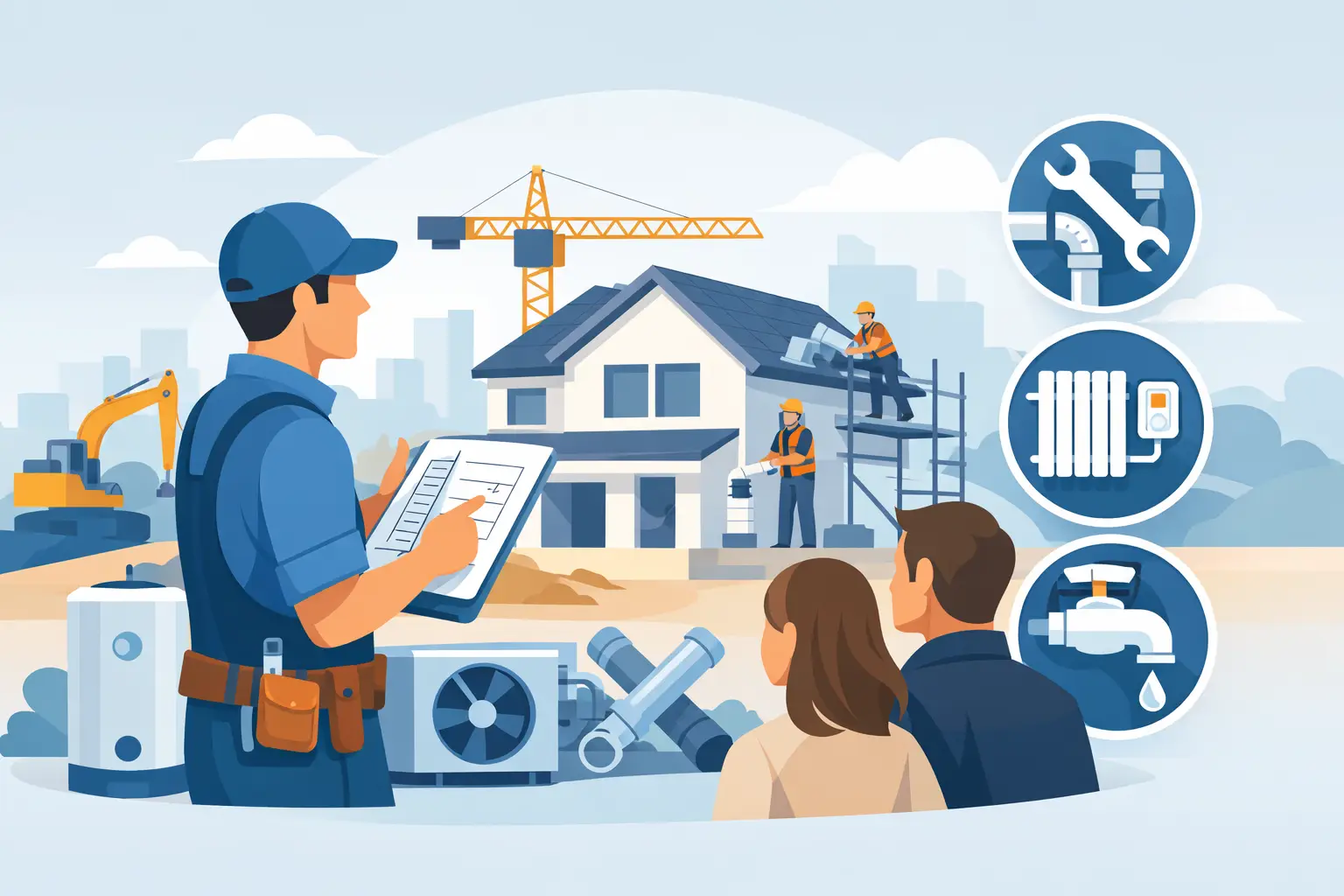 Installateur für Neubau-Haustechnik wählen