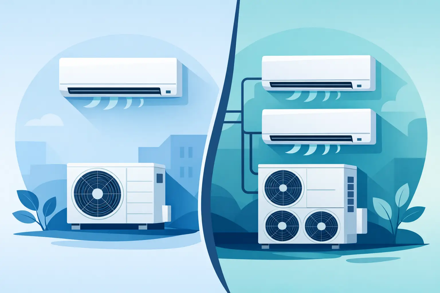 Splitklimaanlage oder Multisplit?