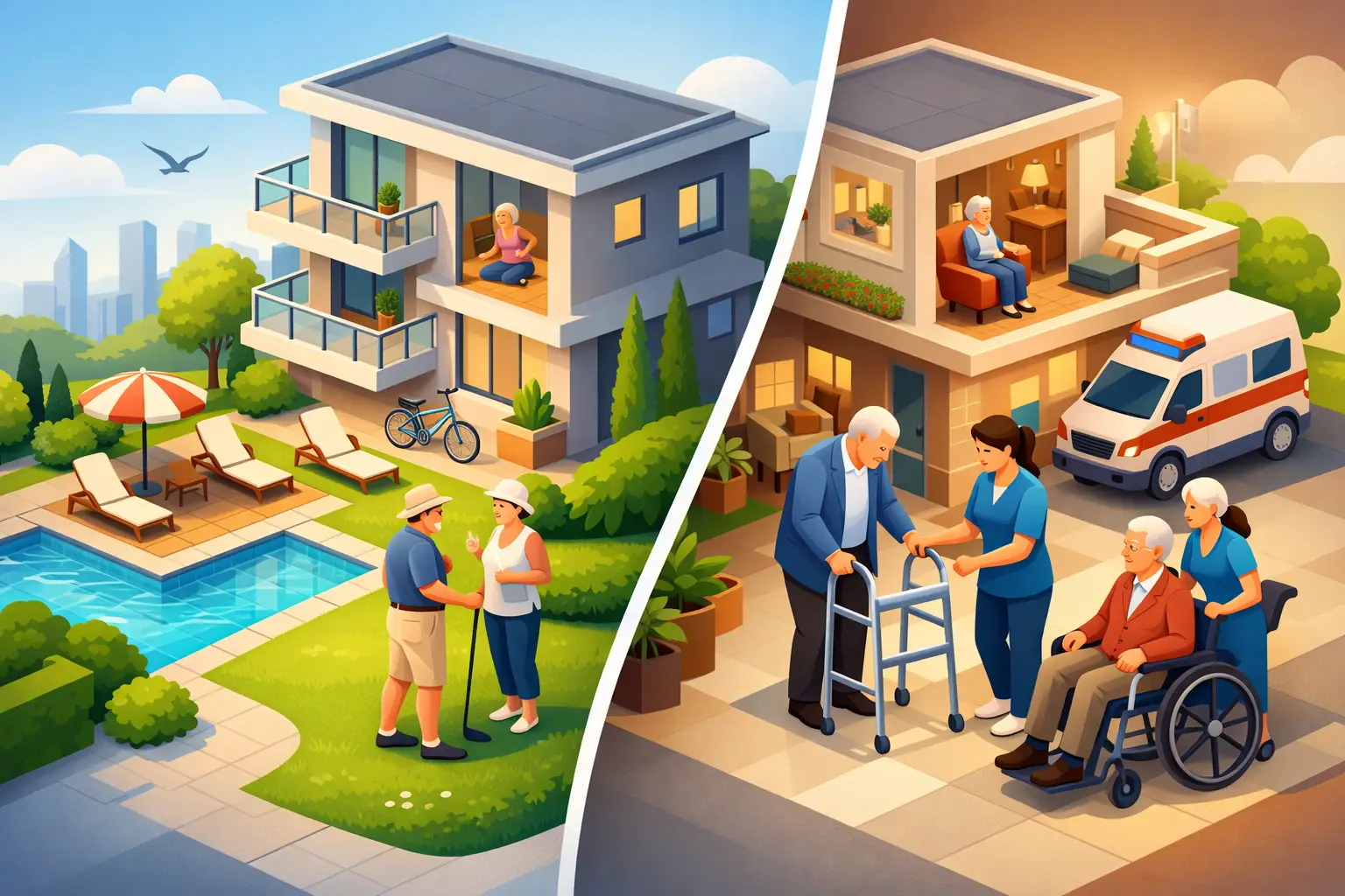Independent Living Versus Assisted Living