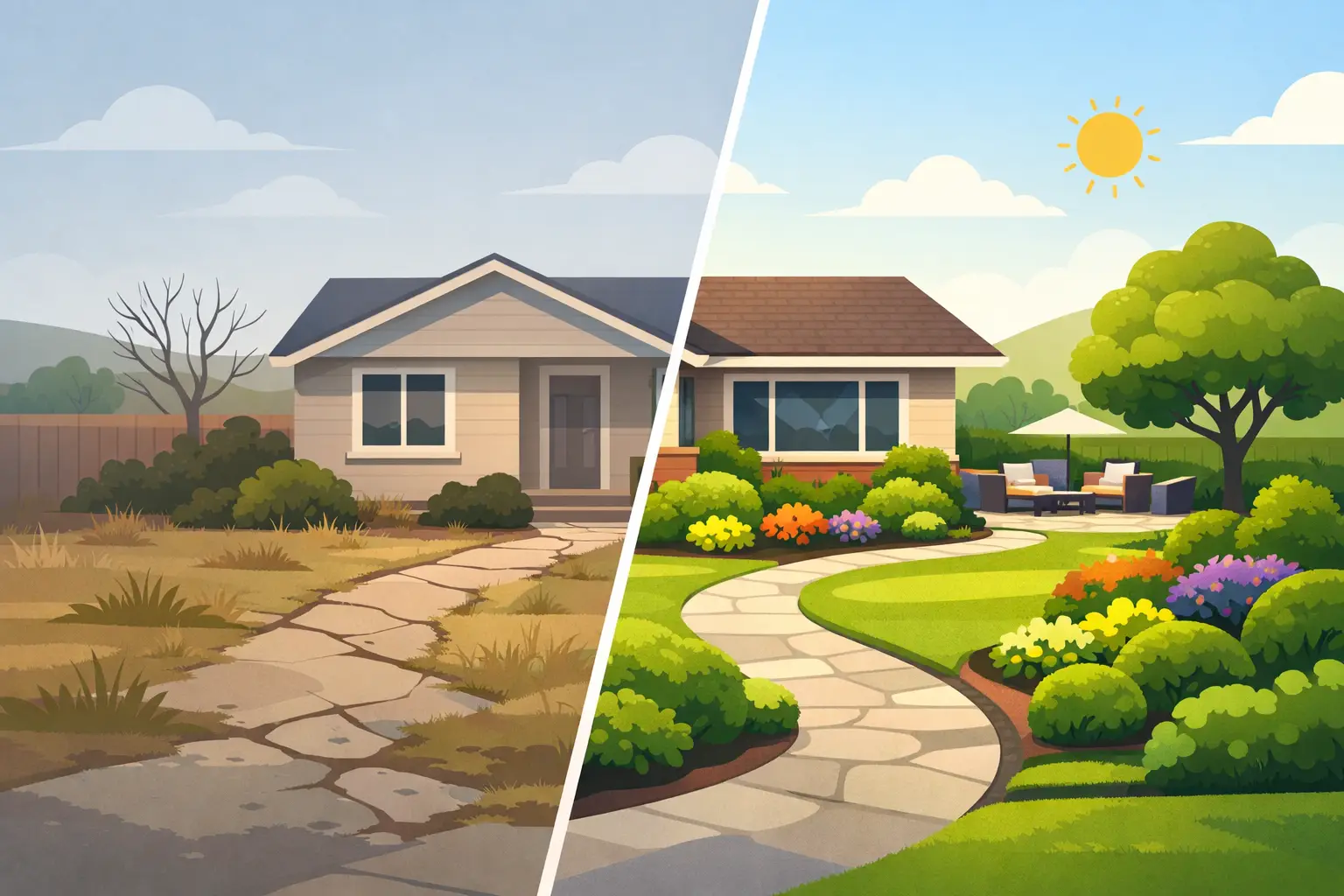 Before and After Landscaping Results That Last