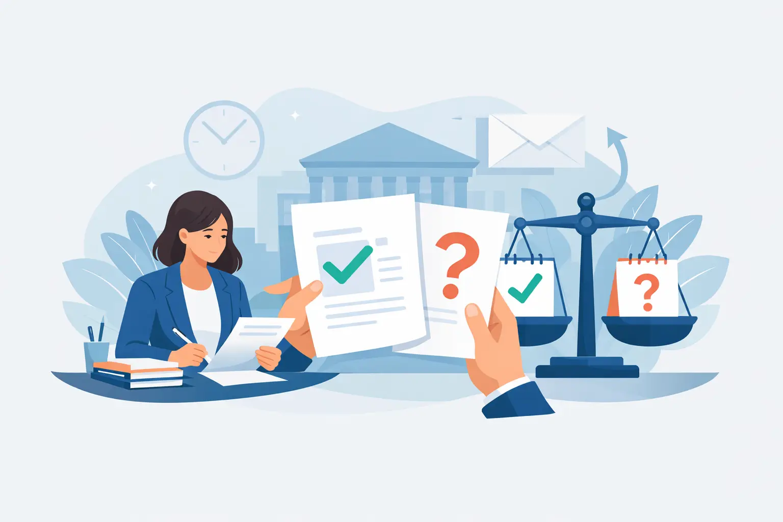 image of lady inspecting documents