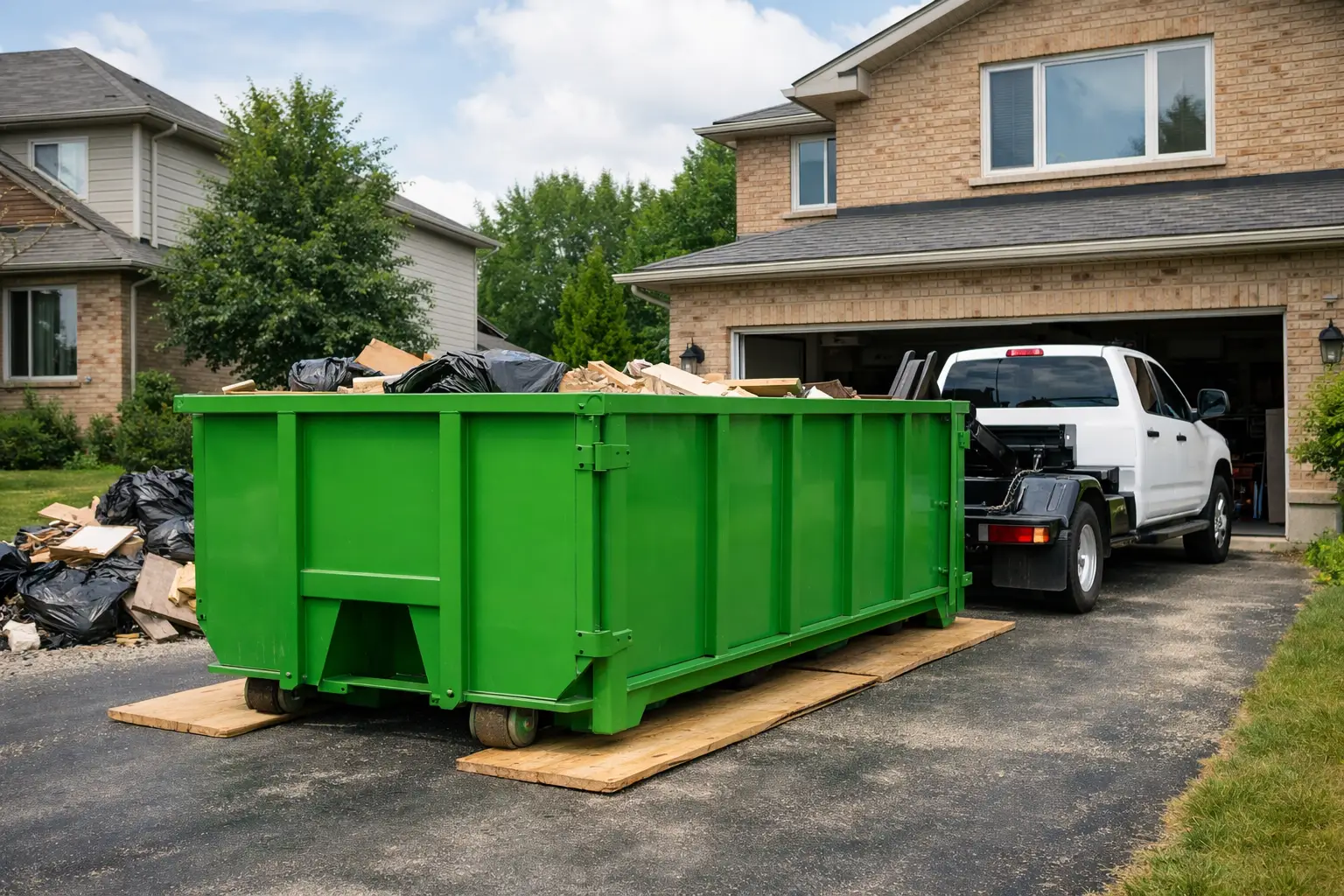 Keswick Driveway Protected Bin Rentals for Cleanups