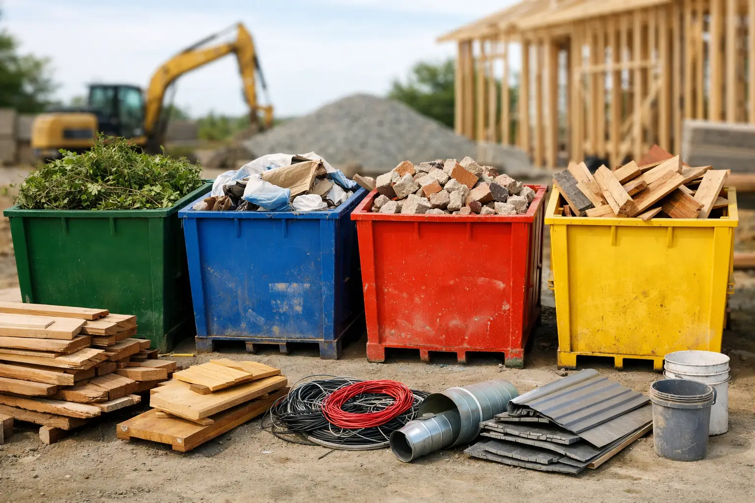 Which Materials Require Separate Bins on a Job?