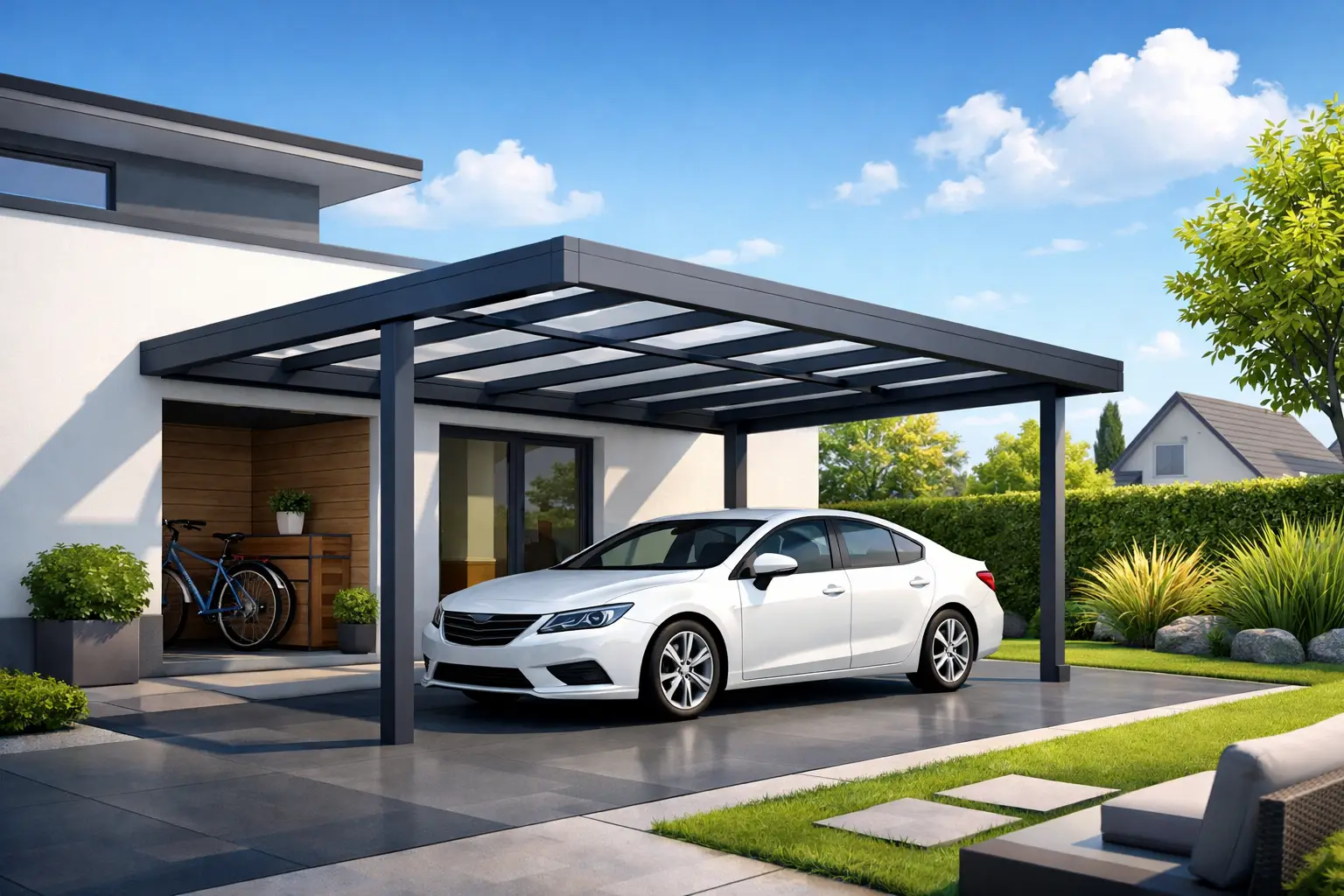 Carport aluminium aan huis: slim en stijlvol