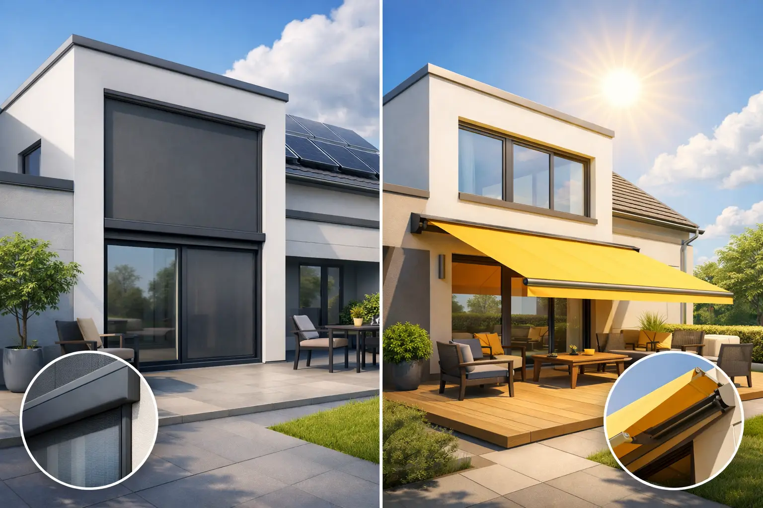 Screens versus zonwering voor uw woning