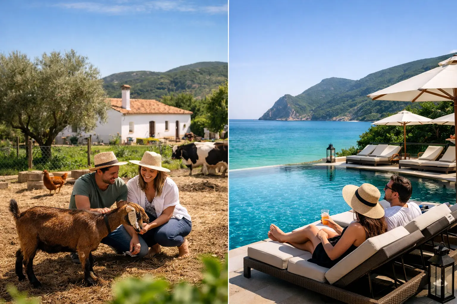 Farm Stay Versus Hotel Vacation