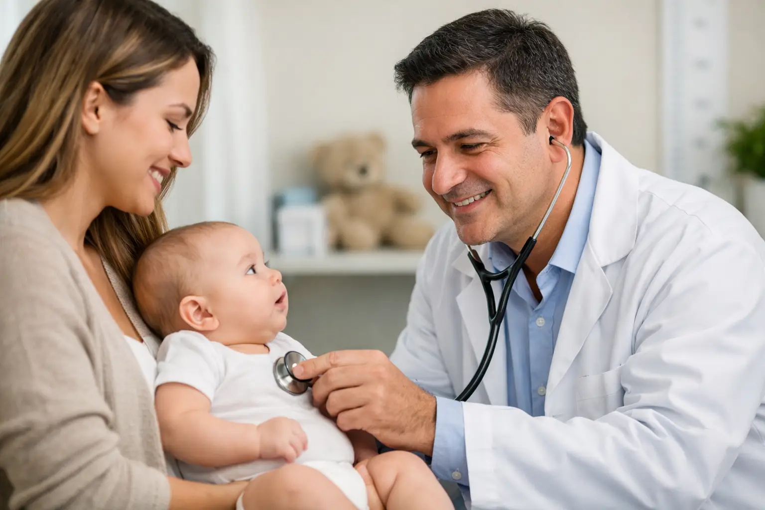 Primera consulta pediátrica del bebé: qué esperar