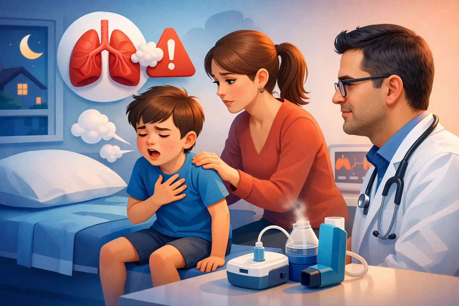 Crisis asmática infantil: señales de alarma