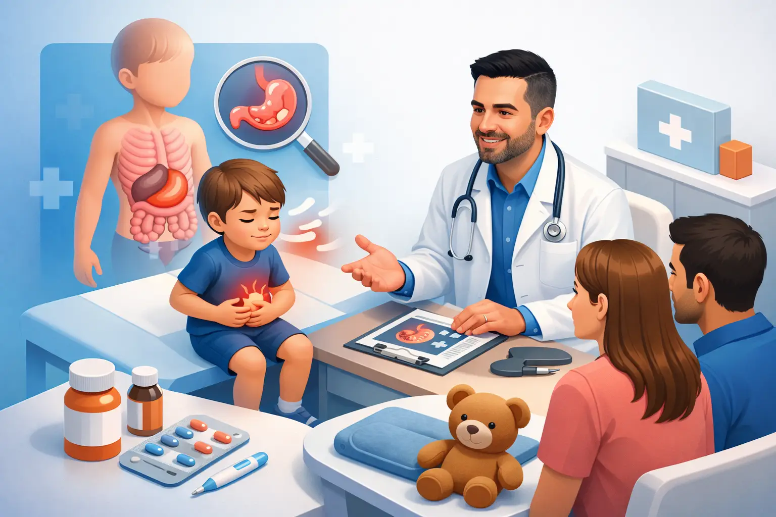 Guía de dolor abdominal infantil para padres