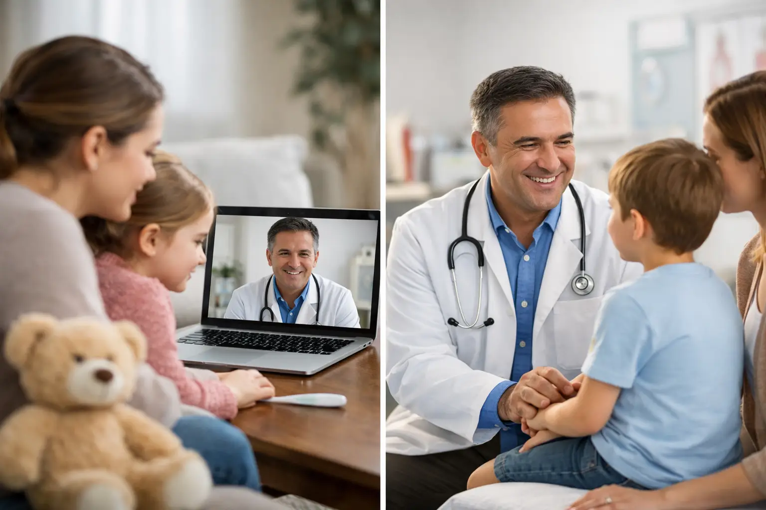 Telemedicina pediátrica vs consulta tradicional