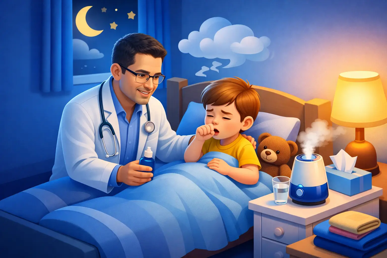 Cómo aliviar tos nocturna en niños