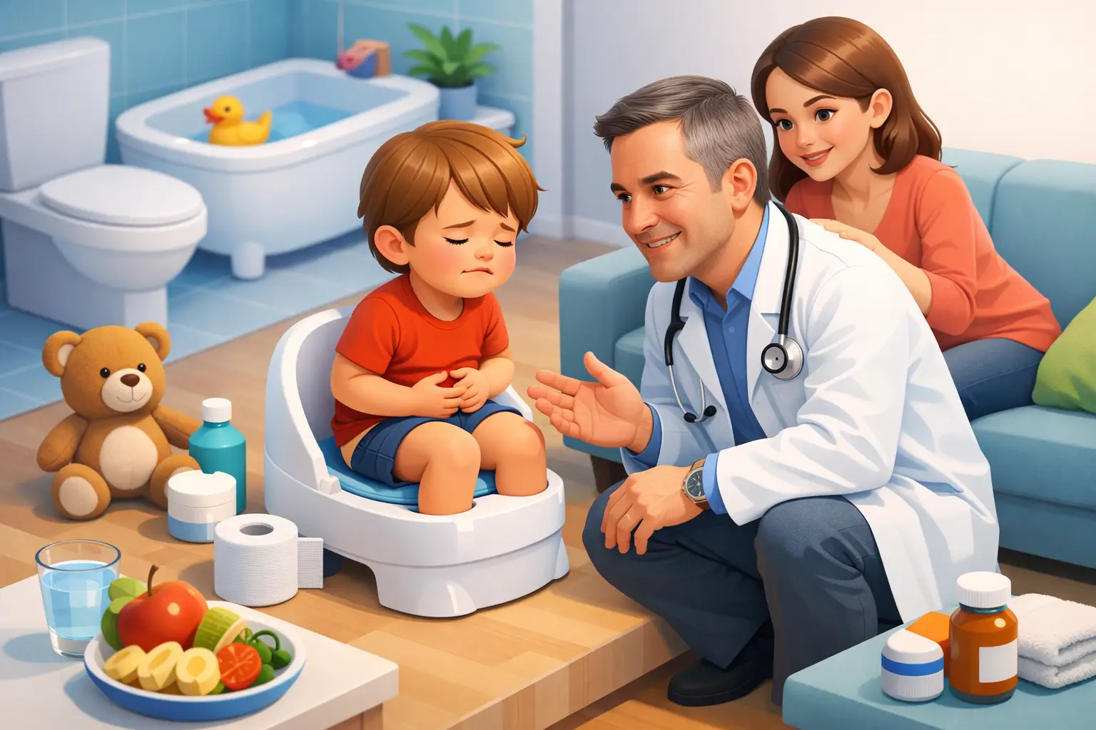 Estreñimiento infantil: alivio en casa