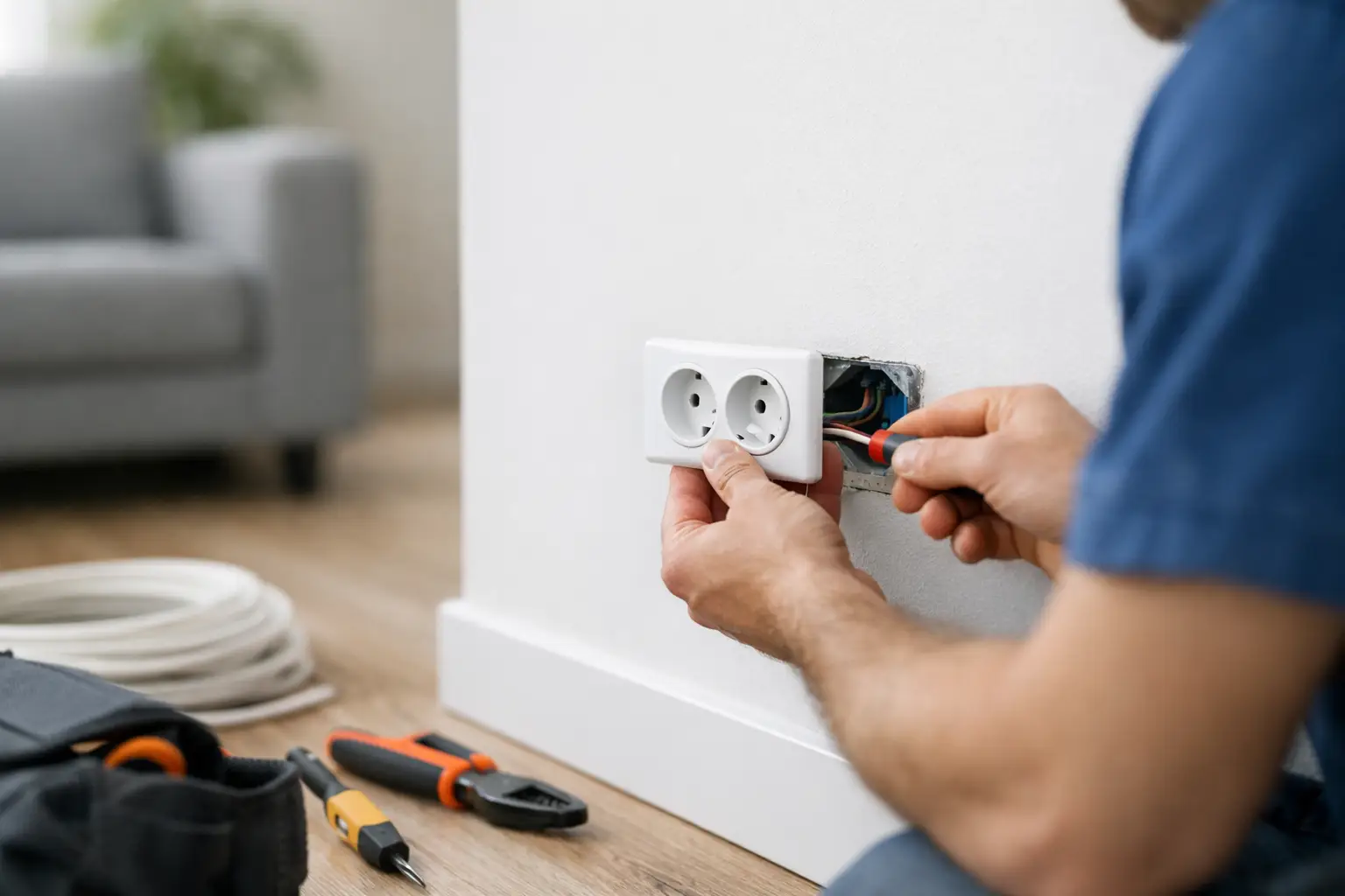 Extra stopcontact laten aanleggen, veilig geregeld