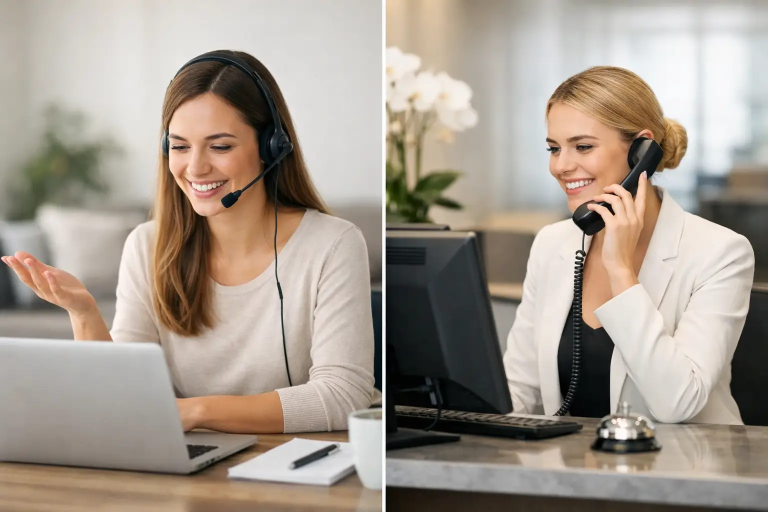 Asistente virtual vs recepcionista remota