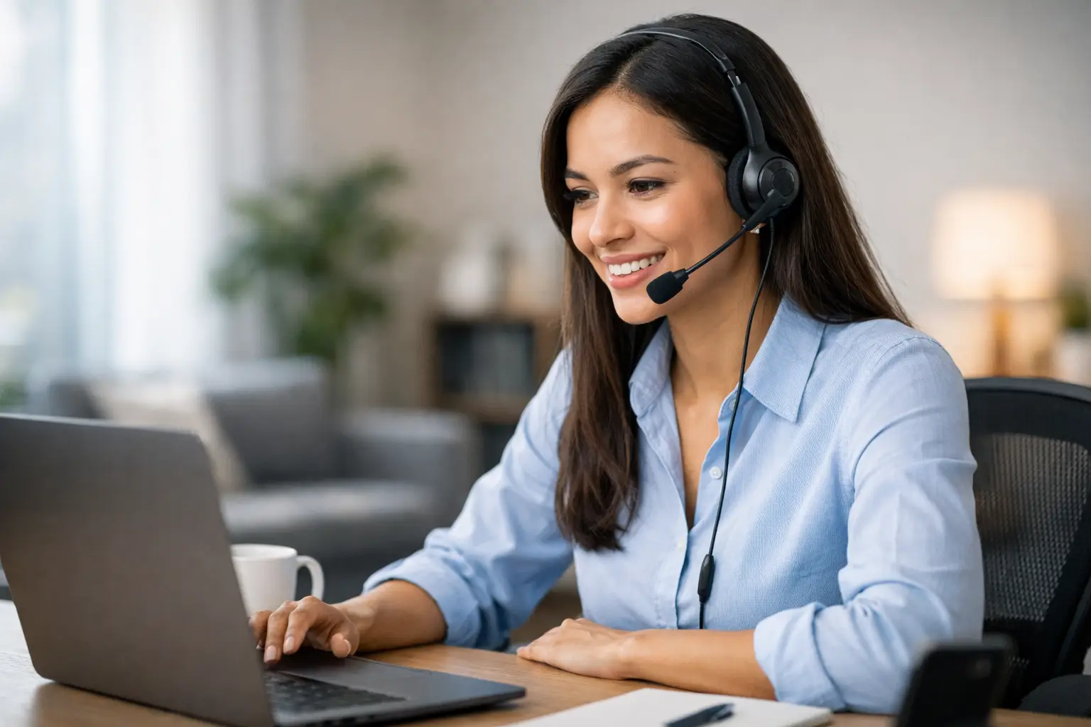 Servicio al cliente remoto empresarial eficaz