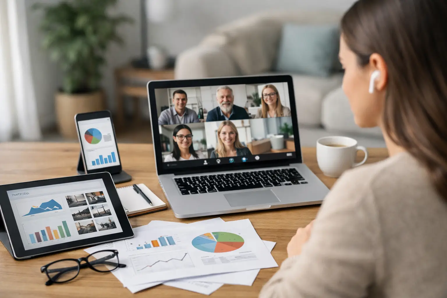 Ejemplo de portfolio marketing remoto efectivo
