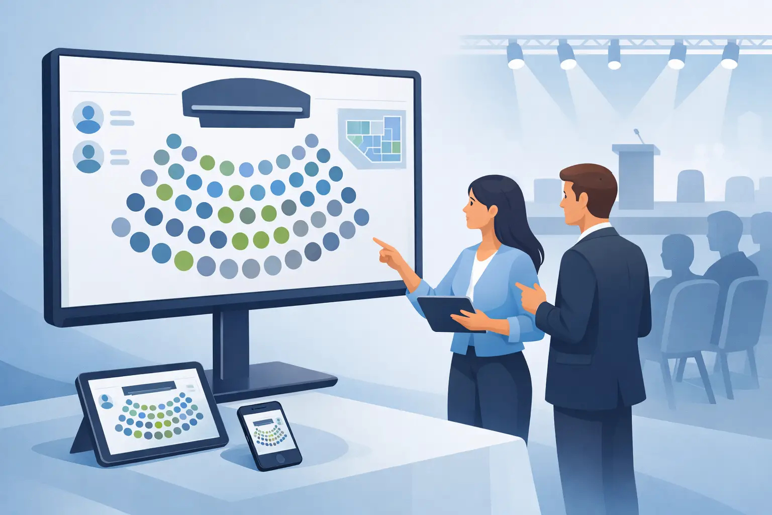 Digital Seating Chart Display for Events