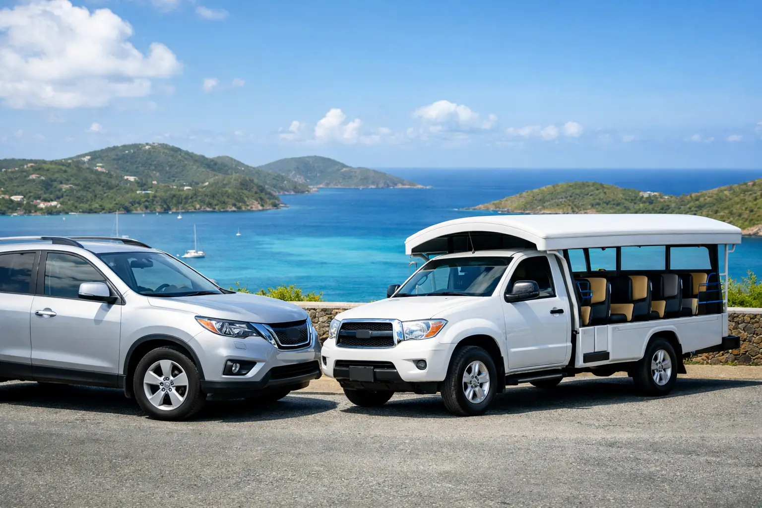 Rental Car Versus Safari Taxi in St. Thomas