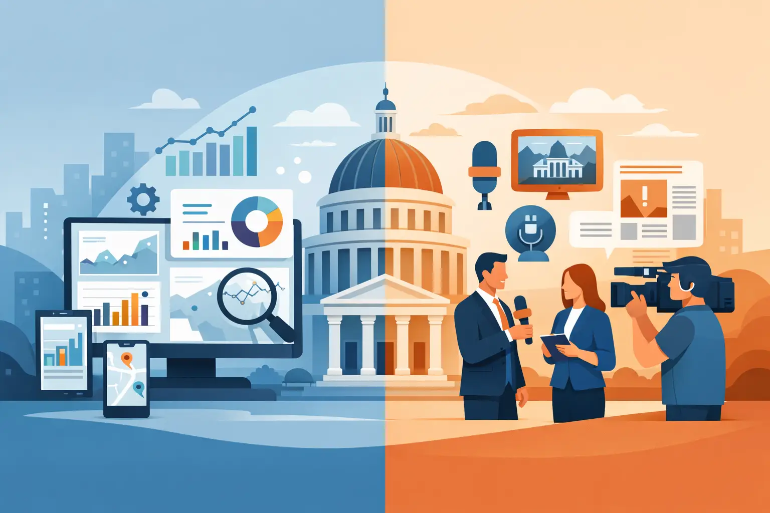 City Dashboard vs News Coverage for City Hall