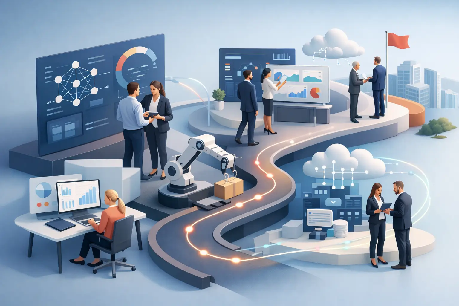 AI implementation roadmap käytännön yritystyöhön
