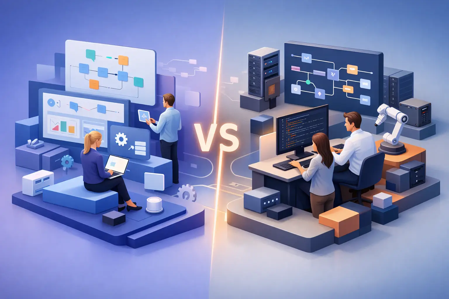 Low code versus custom automation - kumpi sopii?