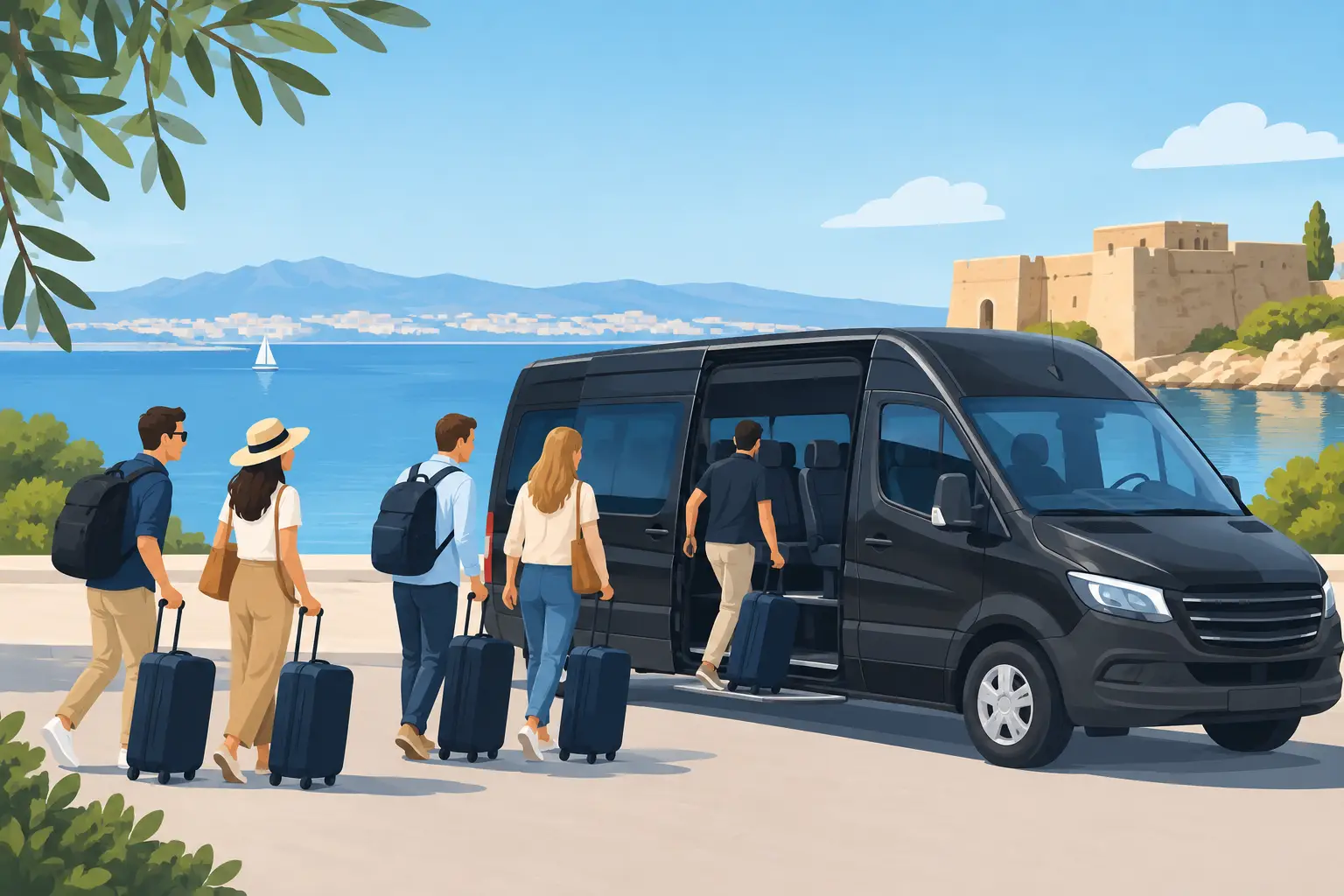 Cyprus Taxi for Large Groups Made Simple