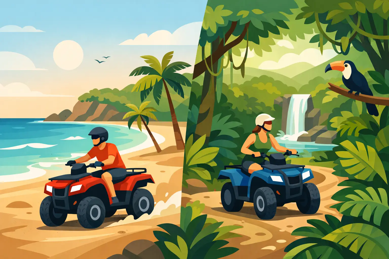 ATV Tours in Nosara for Beach and Jungle Days
