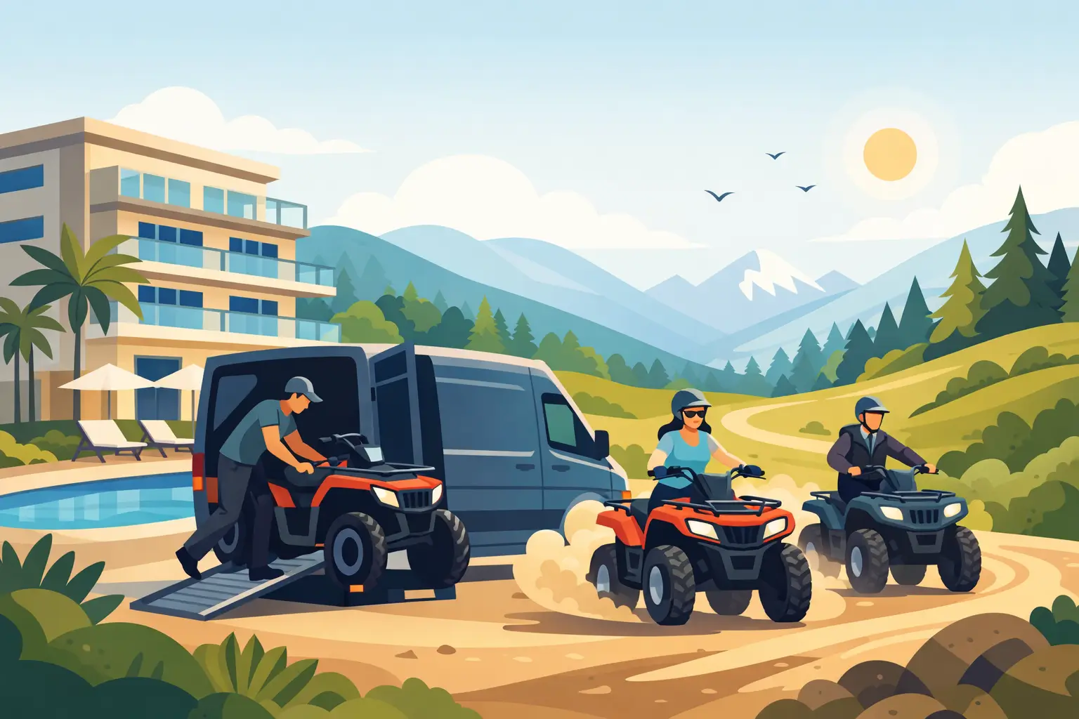 Rent ATV With Hotel Delivery and Ride More