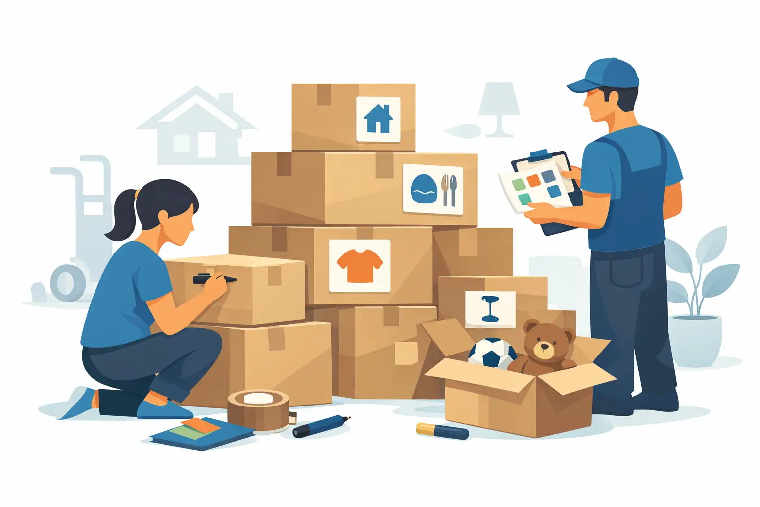 How to Label Boxes for Movers Without Mix-Ups
