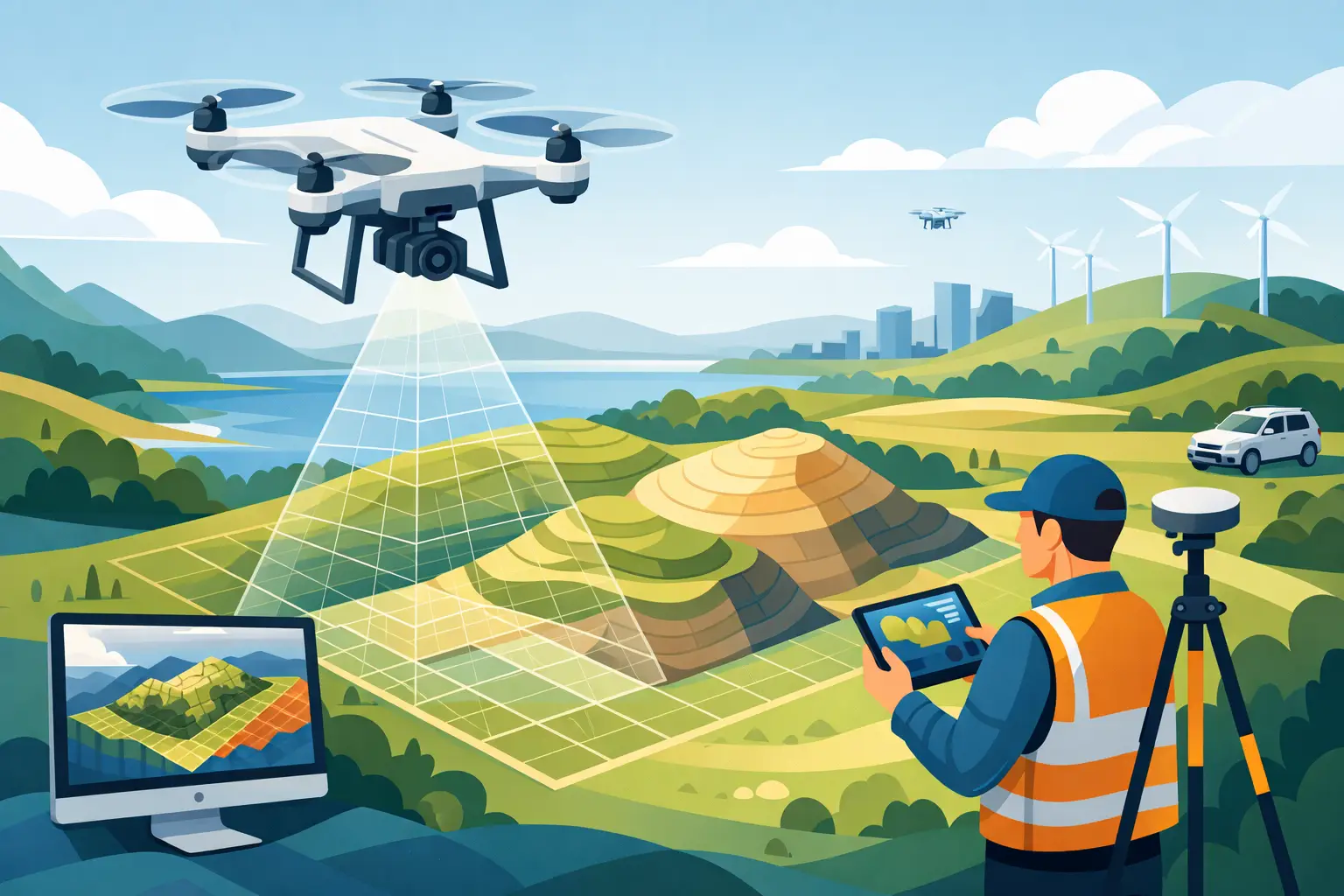 Topografia com drone para decisões seguras