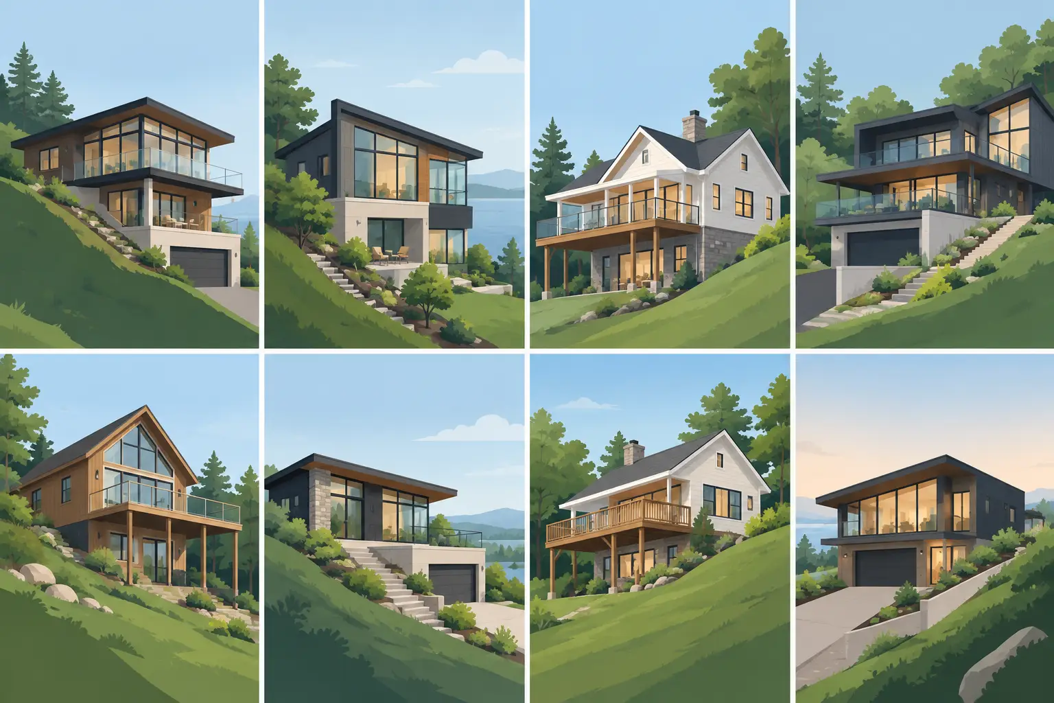 8 Sloped Lot Home Examples That Use the Land