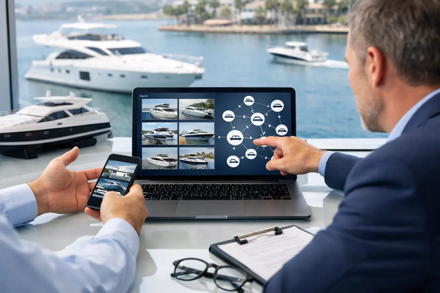 Plateforme de courtage collaboratif pour yachts