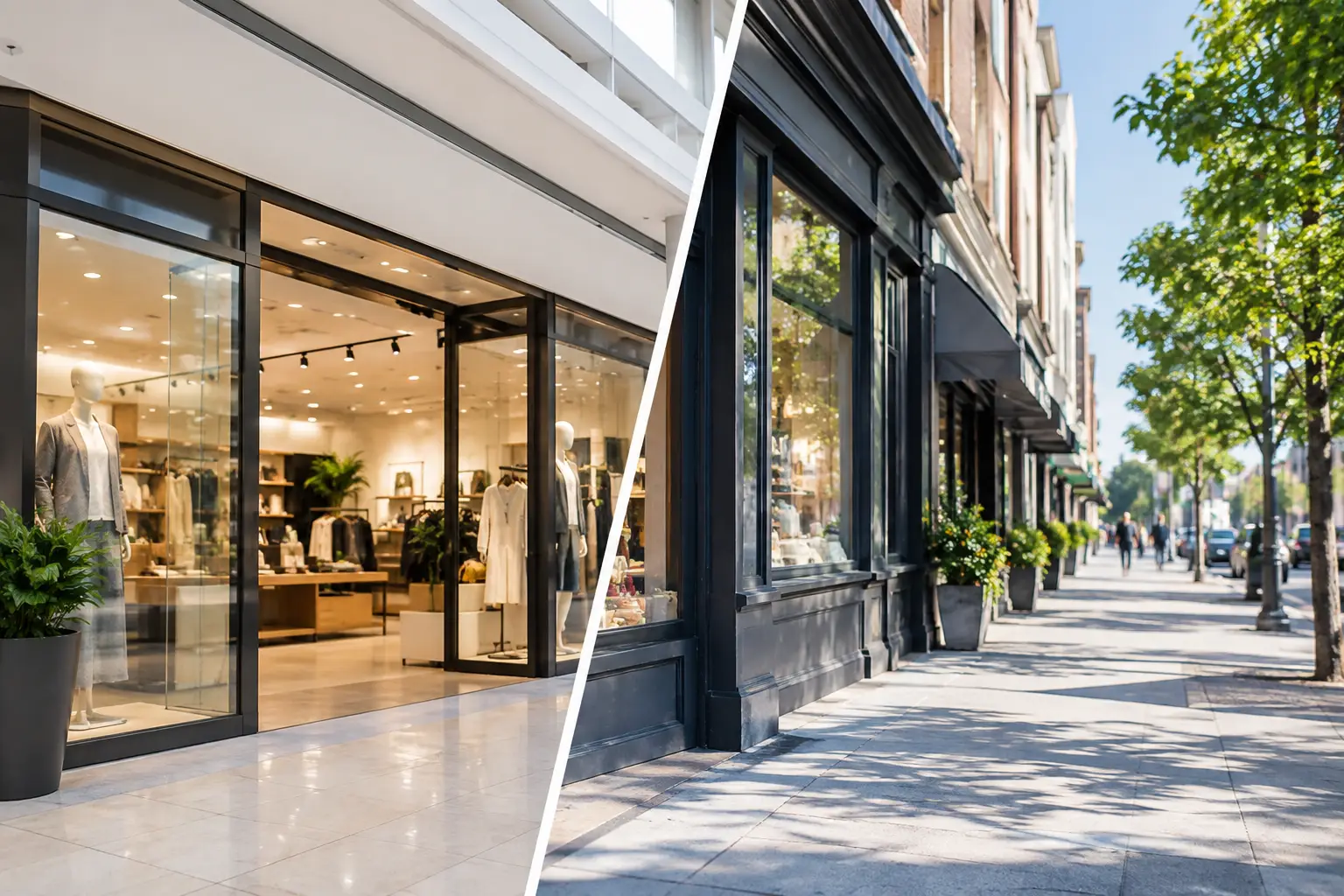 Local en plaza versus calle: ¿qué conviene?