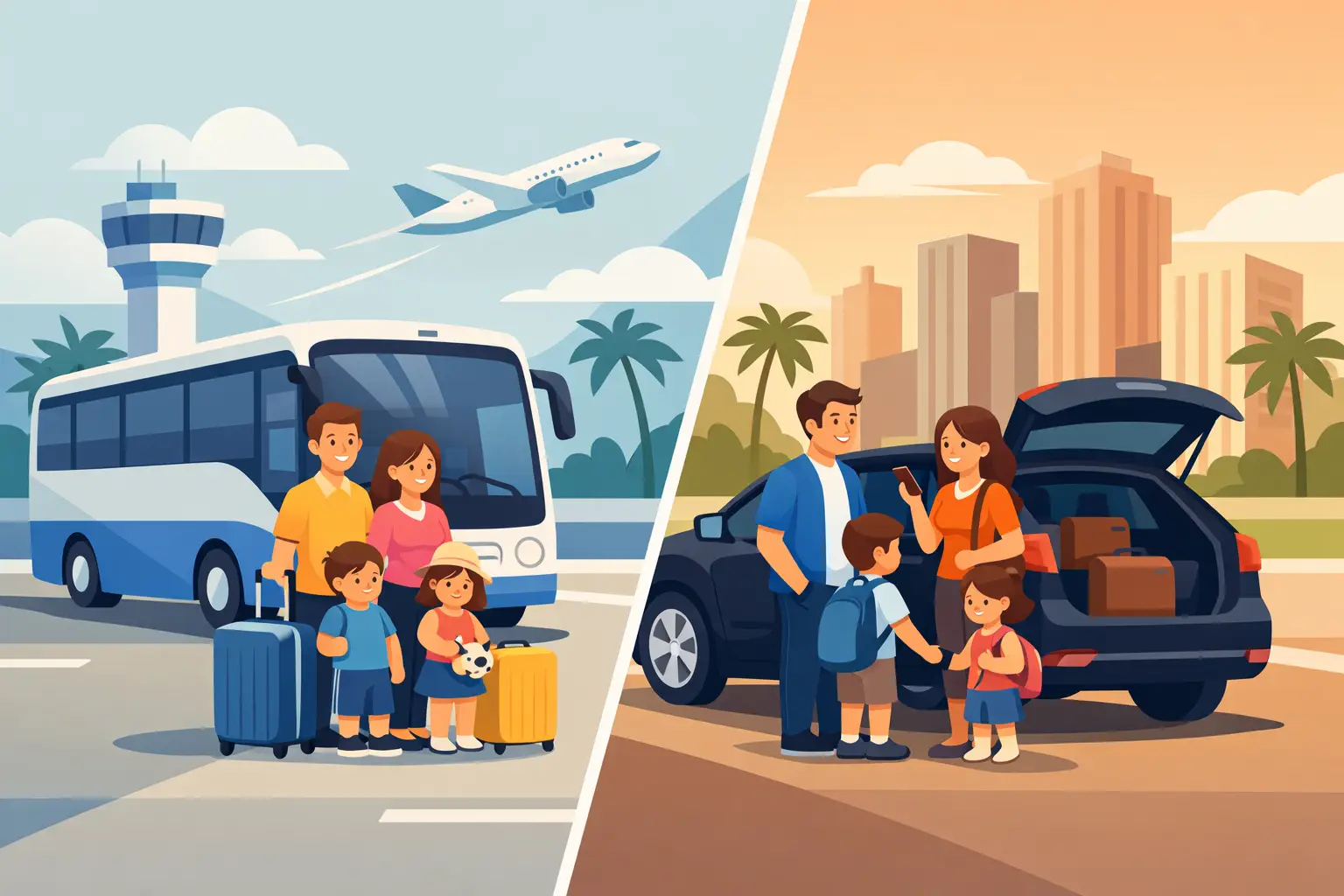 Airport Shuttle vs Rideshare Orlando for Families