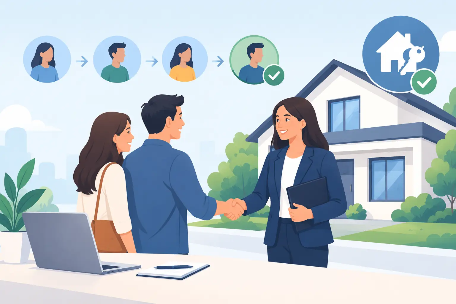 Seguimiento de clientes inmobiliarios que cierra