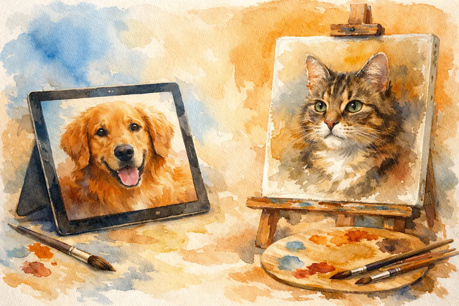 Digital Pet Portrait vs Canvas: Which Fits Best?