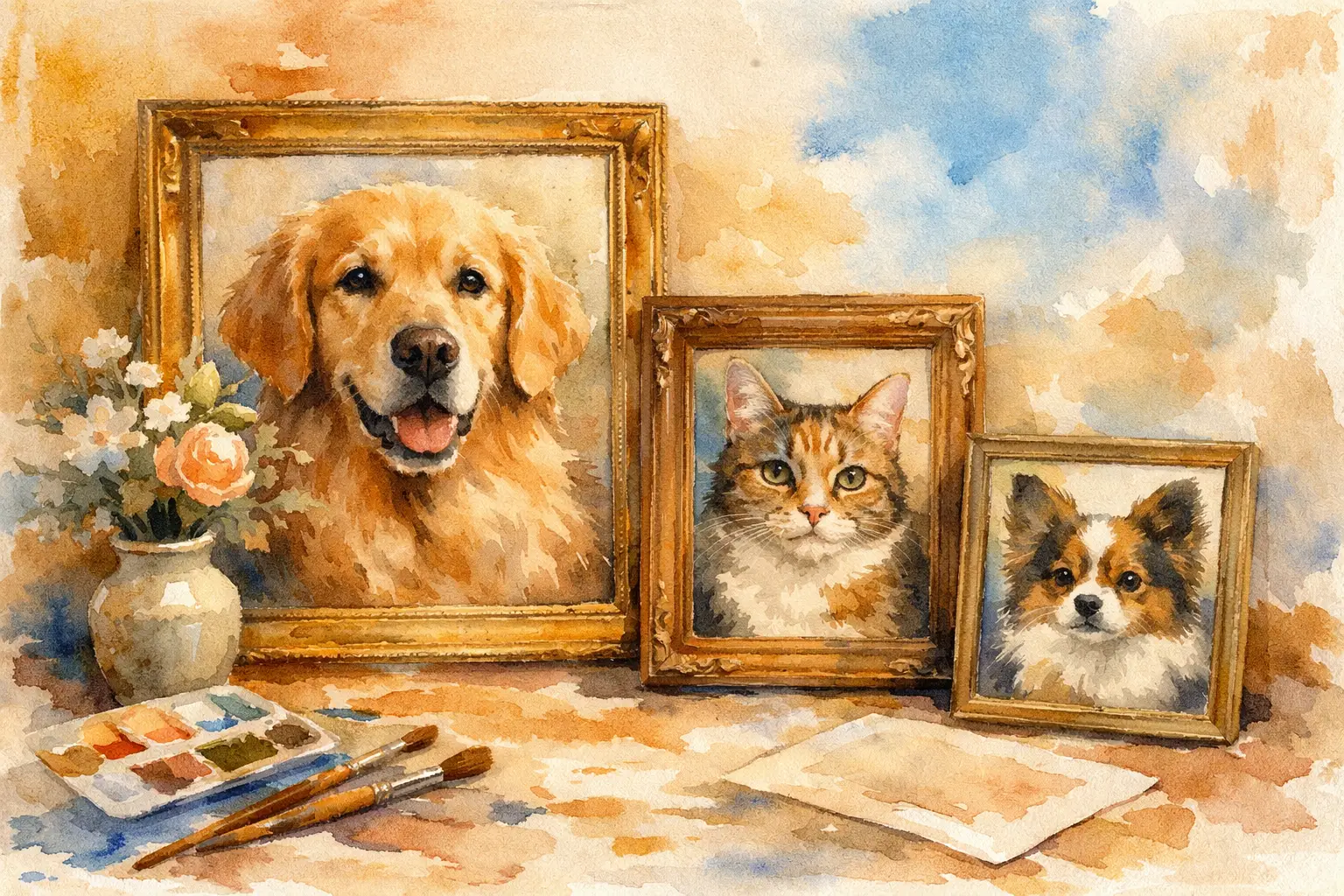 How to Frame Pet Portraits Beautifully