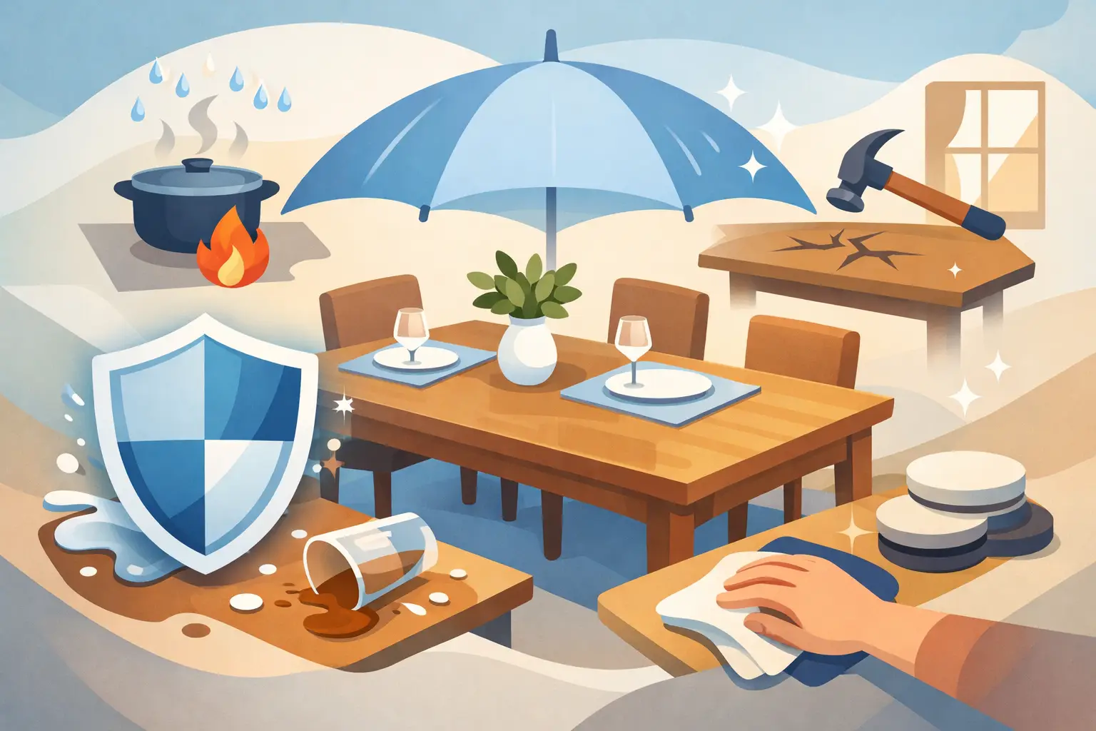 How to Protect a Dining Table From Damage