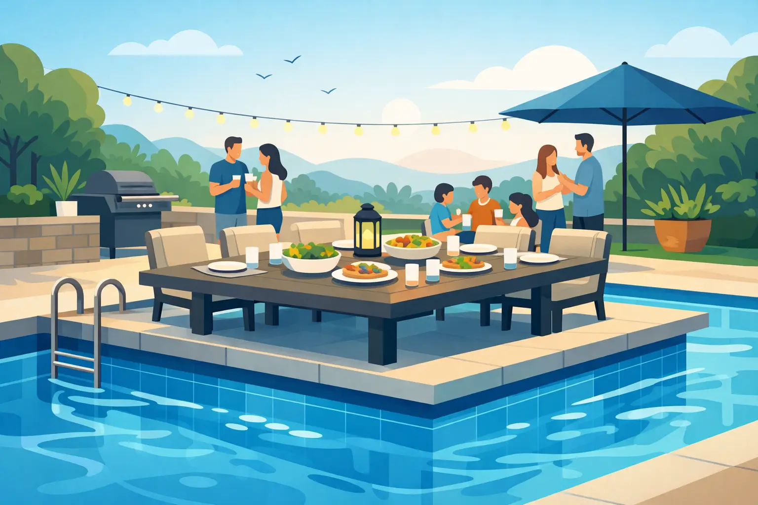 Best Pool Tops for Dining for Family Gatherings