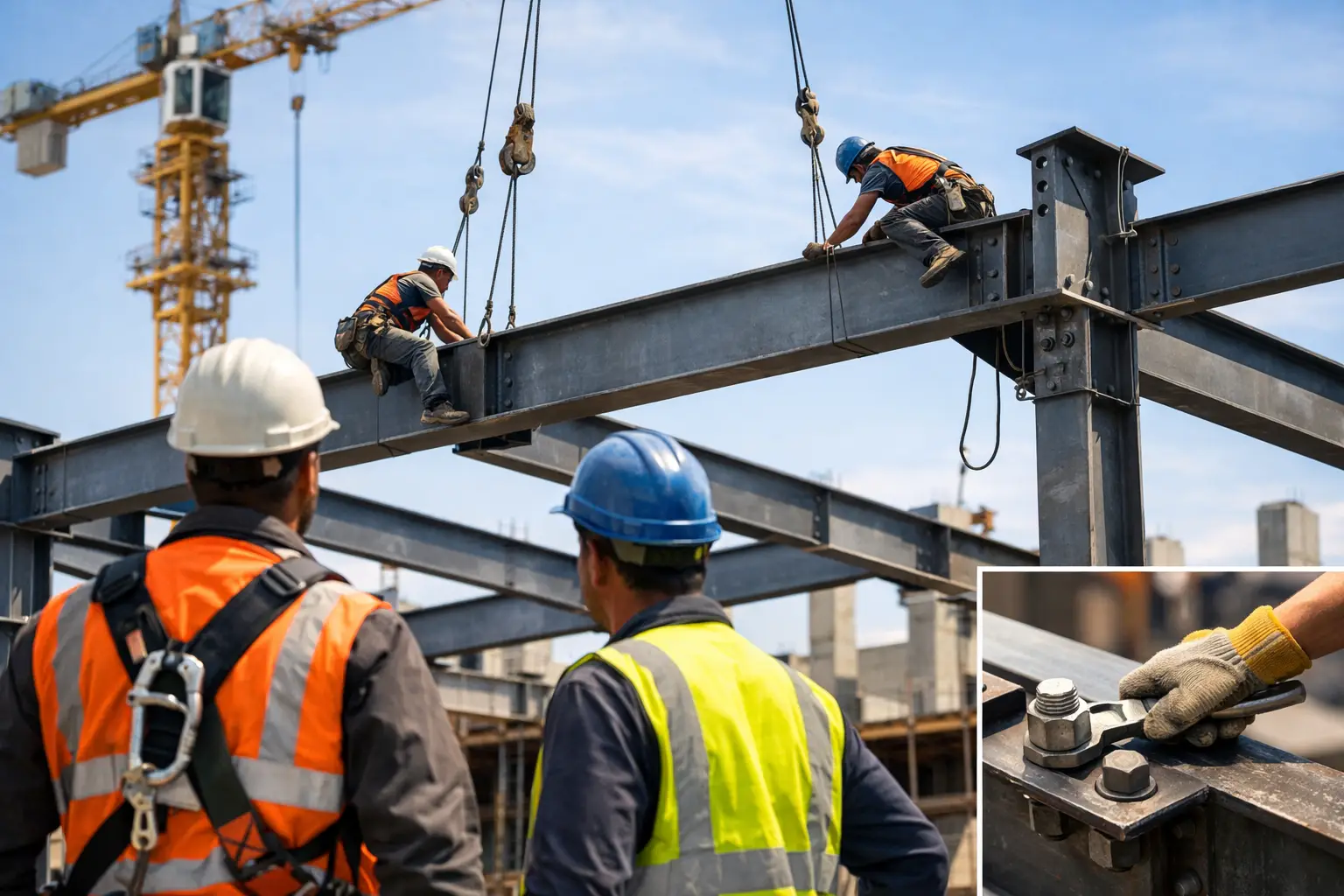 Montaje seguro de estructuras metálicas en obra