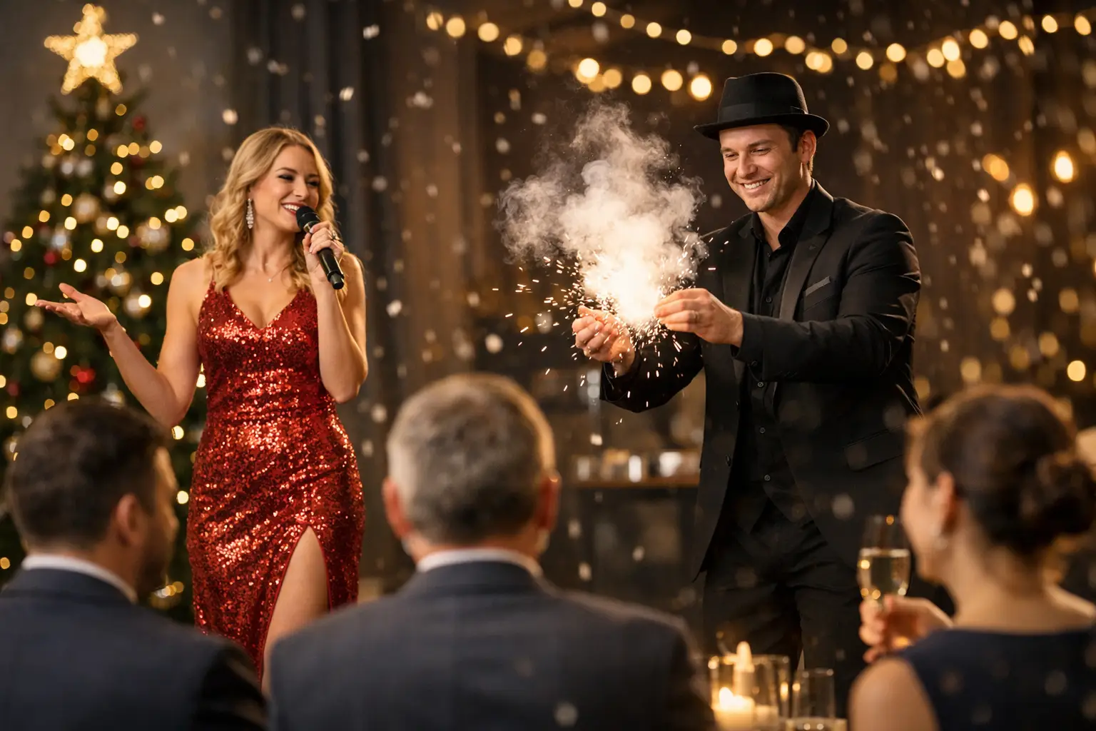 Showeinlage für Weihnachtsfeier Firma wählen