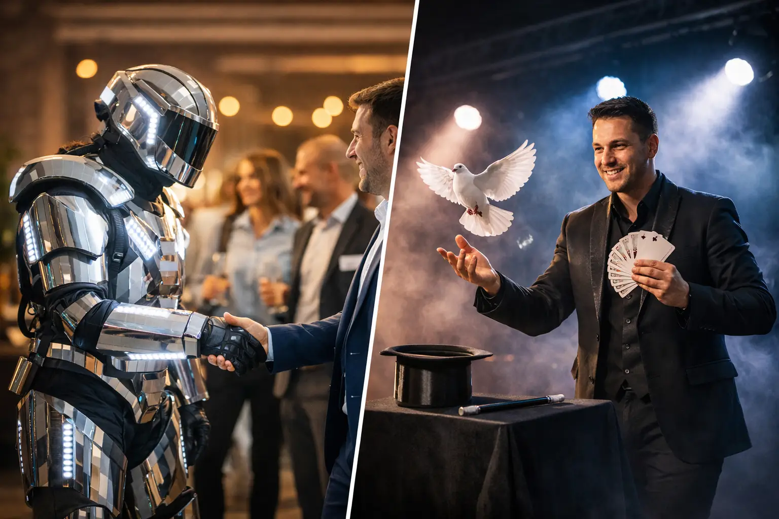 Walkact oder Bühnenmagie Firmenfeier?