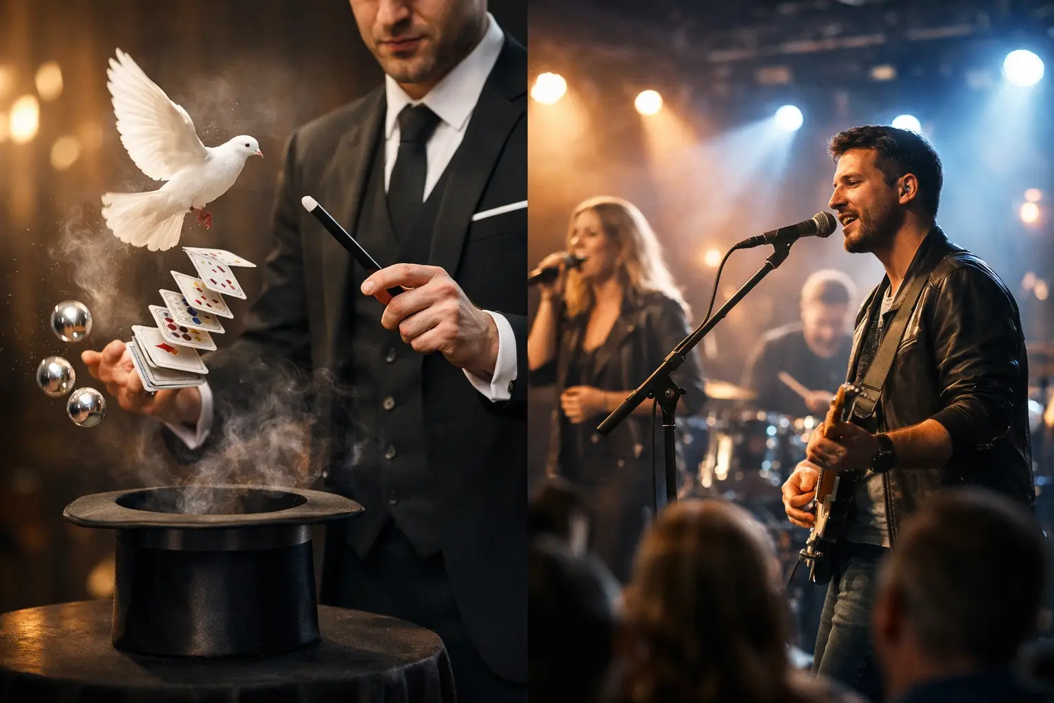 Live Magie oder Band buchen - was wirkt mehr?