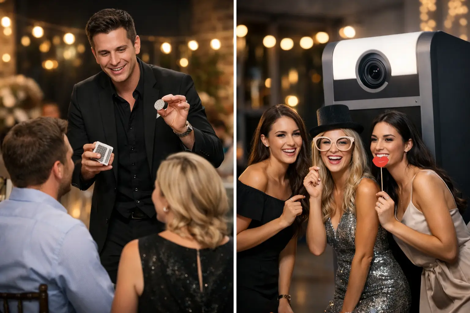 Zauberkünstler vs Fotobox beim Event